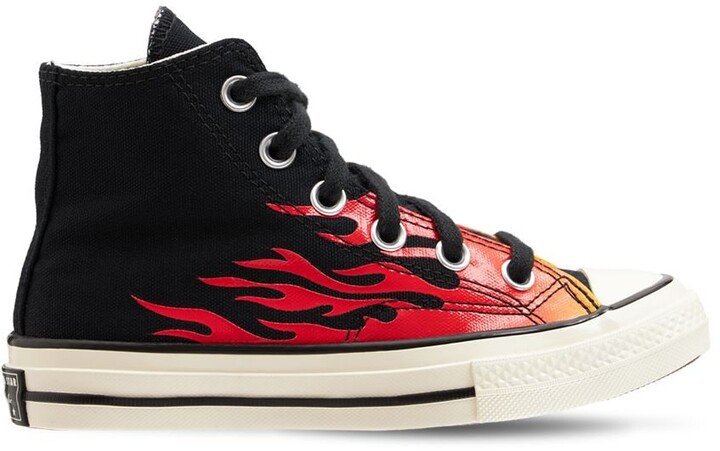 flame chuck taylors