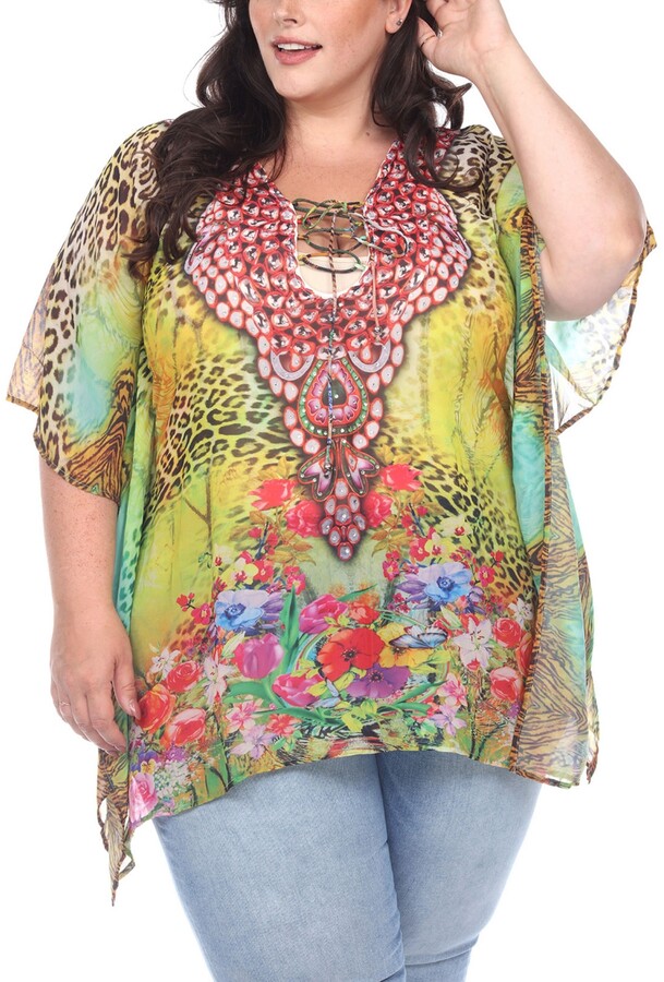 plus size caftan tops