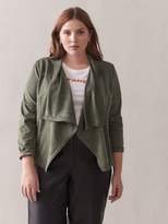 Thumbnail for your product : Blank NYC Faux-Suede Drape-Front Jacket