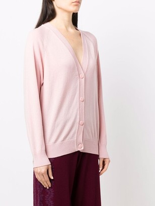 Barrie Rib-Trimmed Cashmere Cardigan