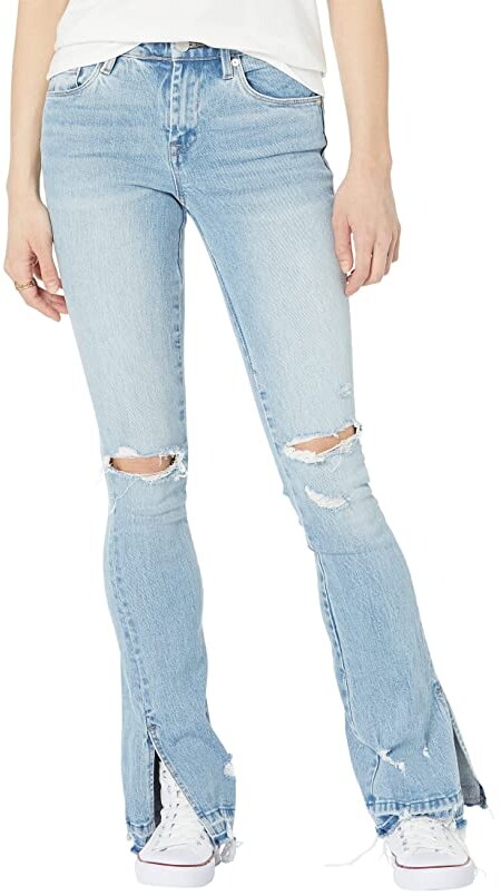 Denim Jeans With Side Slit | ShopStyle