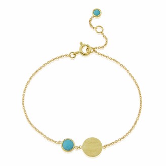 Auree Jewellery Bali 9Ct Gold December Birthstone Bracelet Turquoise