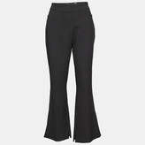 Black Crepe Goswell Flare Pants L 