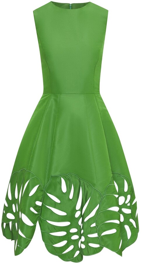 leaf green dress