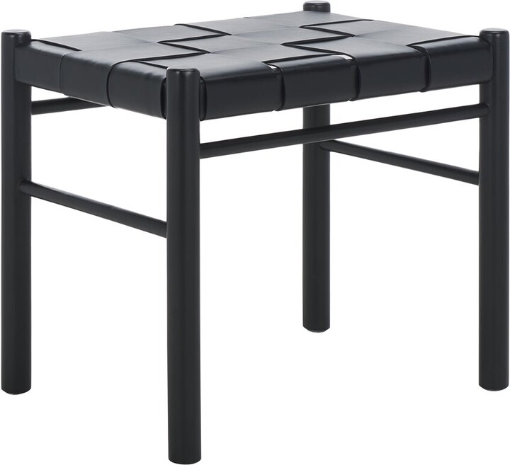 Safavieh Couture Devnie Woven Leather Ottoman