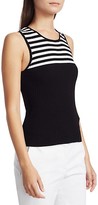 Thumbnail for your product : Piazza Sempione Sleeveless Knit Stripe Top