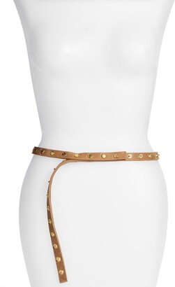 ADA 'Cala' Studded Skinny Leather Belt