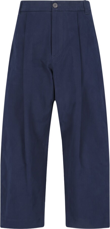 【STUDIO NICHOLSON】SORTE Studio Nicholson: Navy Sorte Trousers | SSENSE Canada