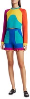 Thumbnail for your product : Victor Glemaud Geo Lettuce Edge Ruffle Midi Shorts