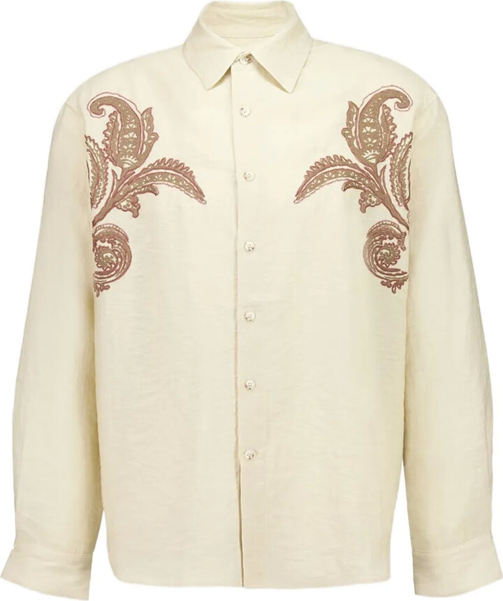 COMMAS Paisley-Embroidered Long-Sleeve Shirt
