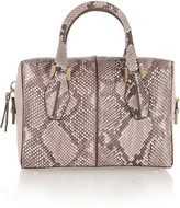 Thumbnail for your product : Tod's D-Cube Bauletto mini python and leather tote