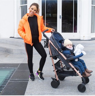 my babiie navy and rose gold travel system