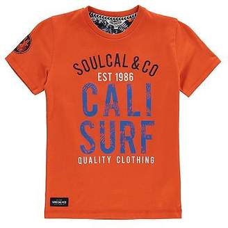 Soul Cal SoulCal Kids Large Logo Junior Boys T Shirt Tee Top Short Sleeve Crew Neck