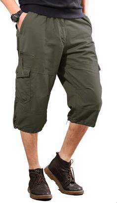 Amazon.com: Men's Summer Cotton Linen Pants Big and Tall Capri Pants Casual  Comfy Capris Lounge Workout Drawstring Harem Pant Army Green : Clothing,  Shoes & Jewelry