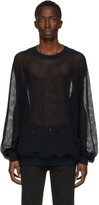Thumbnail for your product : Maison Margiela Navy Open Knit Pullover