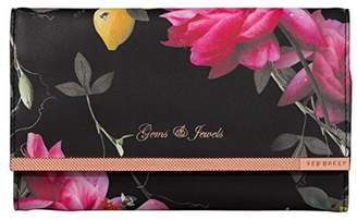 Ted Baker Black Citrus Bloom Jewellery Roll Beauty Case, 19 cm, Black