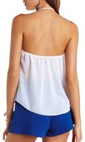 Thumbnail for your product : Charlotte Russe Draping Wrap Halter Top
