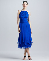 Thumbnail for your product : Carmen Marc Valvo Halter-Style Chiffon Cocktail Dress