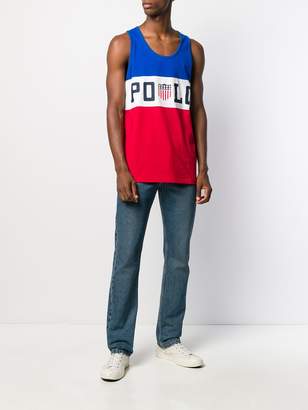 Polo Ralph Lauren logo print tank T-shirt