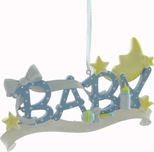 Polarx2.75In"Baby"OnBannerOrnamentChristmasTreeOrnament,DiyPersonalizedBoyBottle(1PC)