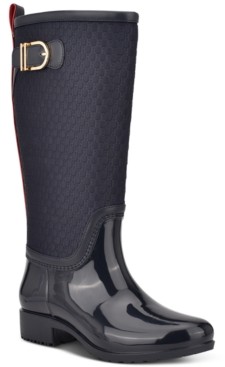 tommy hilfiger signature tape buckle biker boots