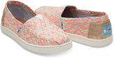 Thumbnail for your product : Toms Pink Glitz Woven Youth Classics