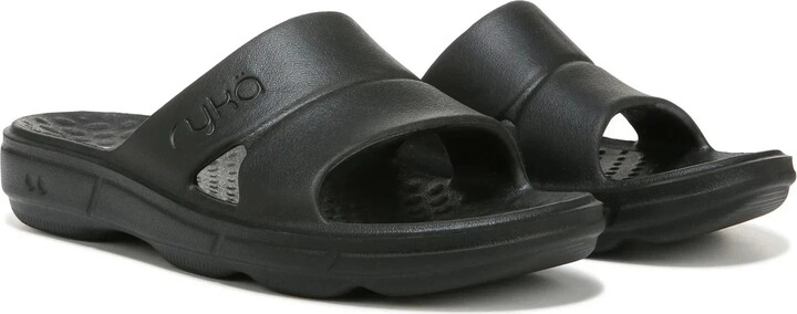 Ryka Women's Restore Sandals Black Round Toe Comfort Slip-On Slide RHS6839