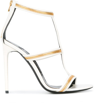 Tom Ford zipped sandals - women - Calf Leather/Leather/metal - 37