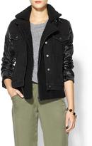 Thumbnail for your product : Current/Elliott The Leather Sleeve Studio Jacket