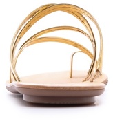 Thumbnail for your product : Loeffler Randall Sarie Metallic Strappy Flat Sandals