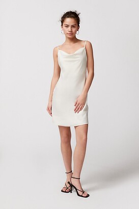 Urban Outfitters Uo Angelina Lace-inset Mini Dress In Ivory,at in White
