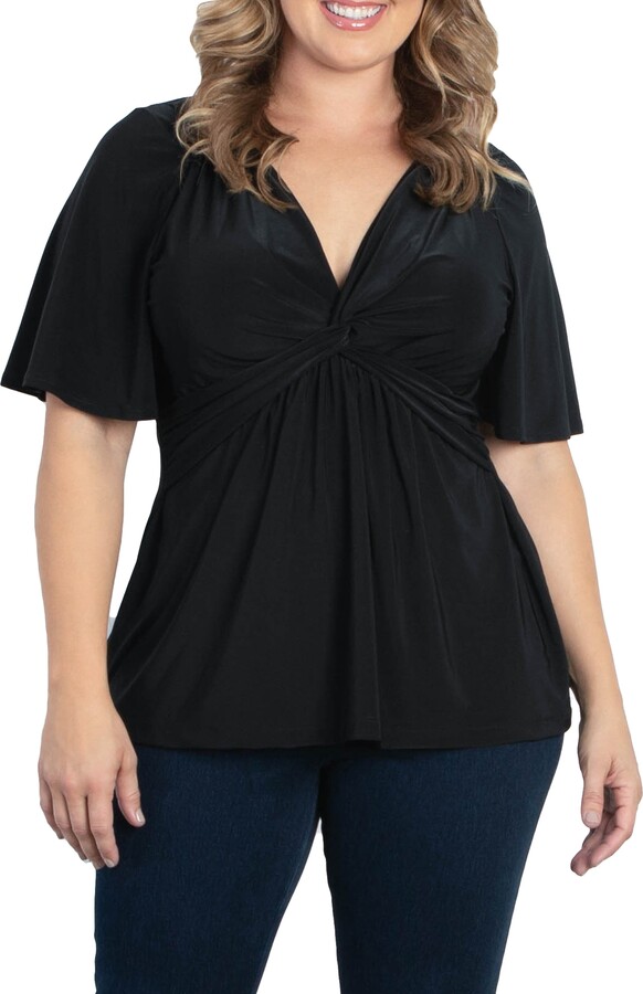 Plus Size Polyester Spandex Tops | ShopStyle UK