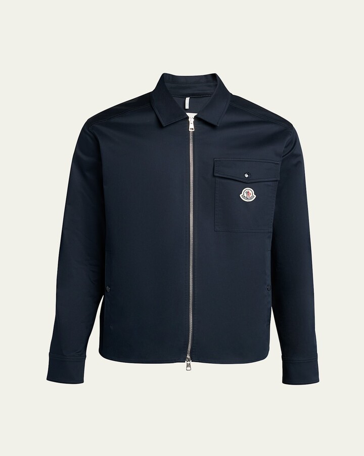 Moncler Men's Full-Zip Twill Overshirt