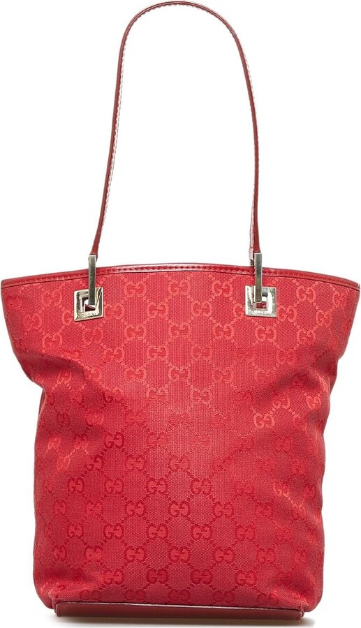 Gucci Tote Monogram GG Supreme Bosco Red in Coated Canvas with Gold-tone -  US