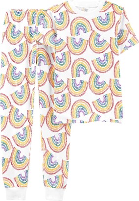 Carter's Adult Rainbow Snug Fit Top and Pant Pajama, 2 Piece Set