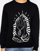 Thumbnail for your product : A. J. Morgan Illustrated People Bless Hands Long Sleeve Sweater