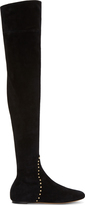 Thumbnail for your product : Charlotte Olympia Black Suede Thigh-High Andie Boots