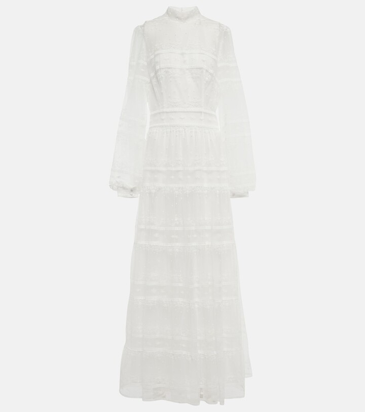 Bridal embroidered tulle gown