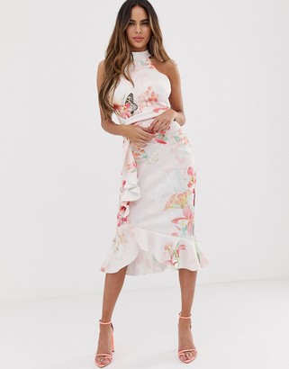 lipsy floral shirt dress