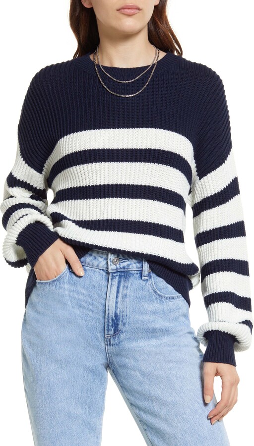 Navy Striped Sweater | Shop The Largest Collection | ShopStyle