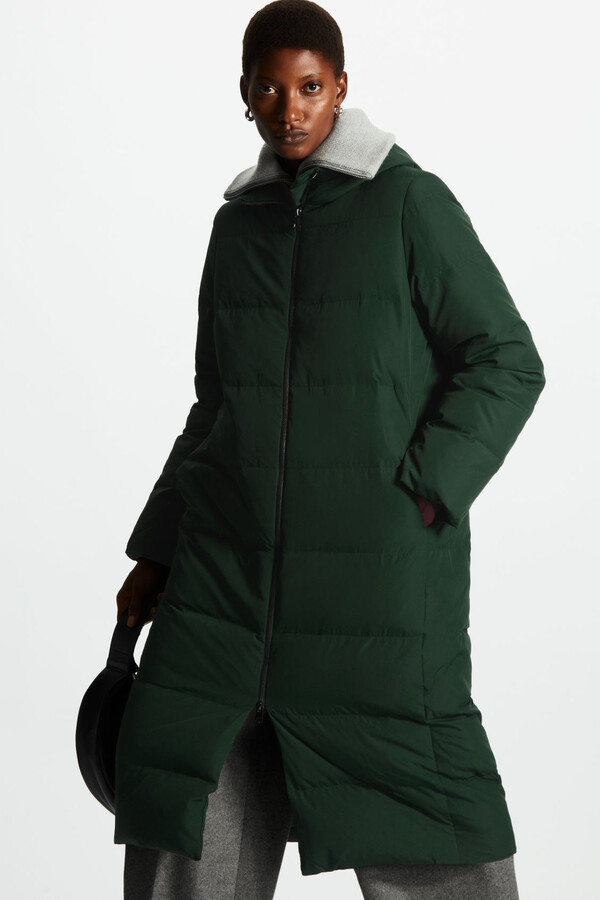 COS Recycled-Down Longline Puffer Coat - ShopStyle