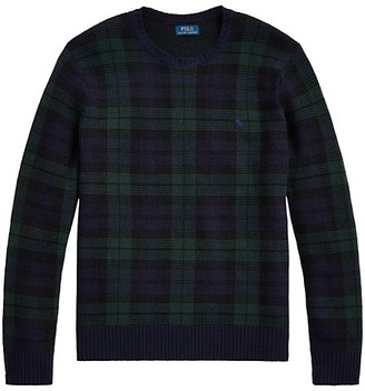 Polo Ralph Lauren Loryelle Black Watch Tartan Plaid Sweater - ShopStyle