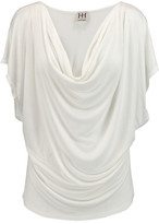Thumbnail for your product : Haute Hippie Draped Modal-Jersey Top
