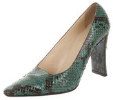 Thumbnail for your product : Chanel Pointed-Toe Snakeskin Pumps