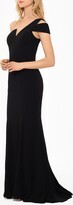 Thumbnail for your product : Betsy & Adam One-Shoulder Scuba Crepe Gown