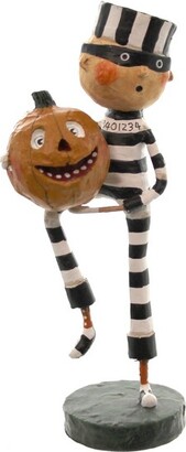 Lori Mitchell Pumpkin Thief - One Figurines 6.25 Inches - Halloween Prisoner Jail - 22632 - Polyresin - Black