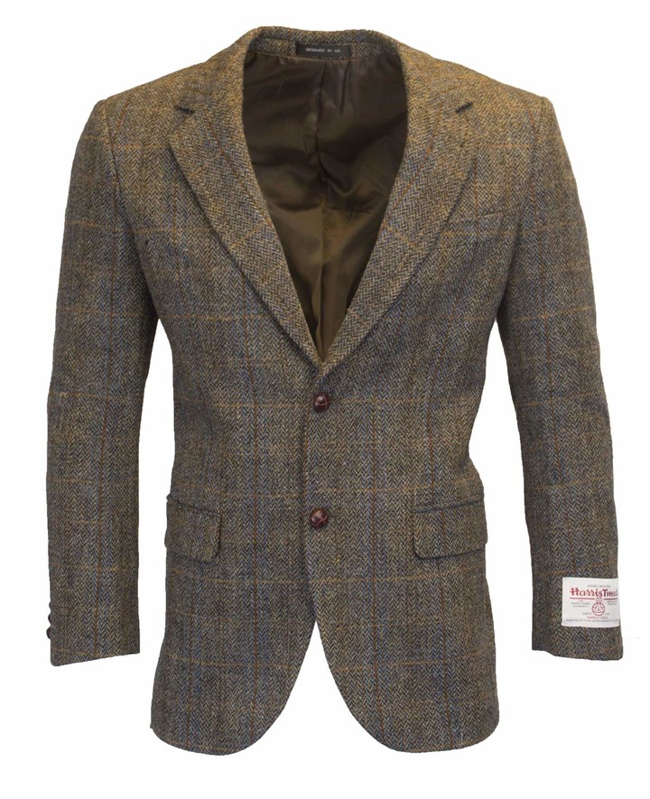Walker And Hawkes Walker & Hawkes Mens Classic Scottish Harris Tweed