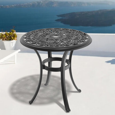 Astoria Grand Outdoor Cast Aluminum Table 26.92\