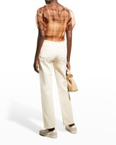 Thumbnail for your product : CAMI NYC Bethany Puff-Sleeve Organza Bodysuit