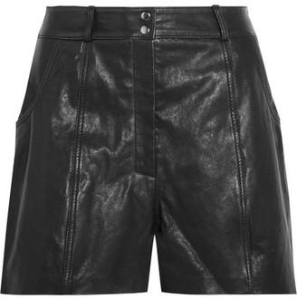 Maje Leather Shorts - Black